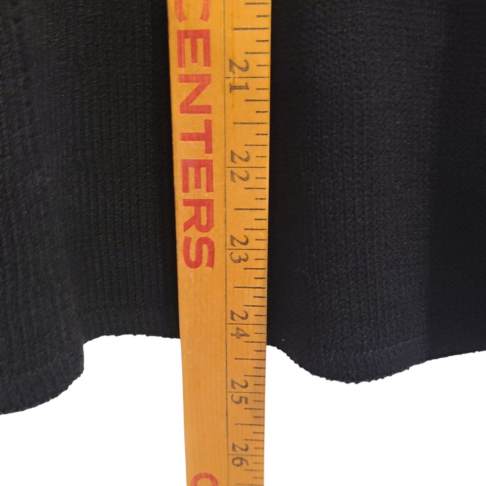 St. John Collection Black Wool Blend Santana Knit A-Line Flared Skirt Size 8 - Picture 3 of 5